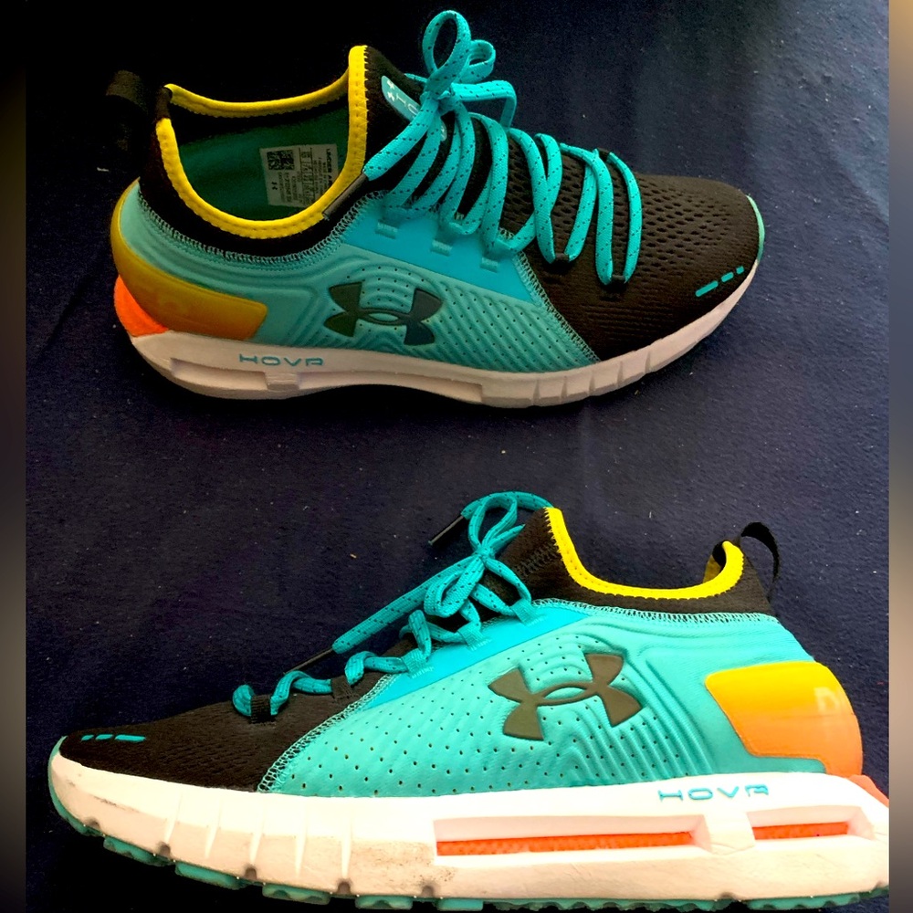 Under Armour men’s HOVR Phantom - Black, Teal, and Orange